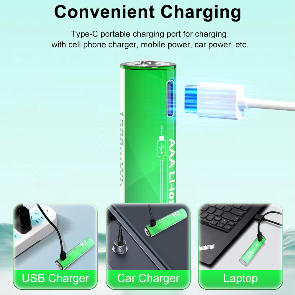 1,5 В AAA литий-ионная аккумуляторная батарея AAA 3A USB зарядка литиевых батарей с USB-кабелем для пульта дистанционного управления мышками-игрушками