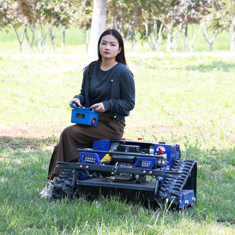 CE EPA Approved Crawler Remote Control Lawn Mower Mulching Grass for Home Courtyard Lawn