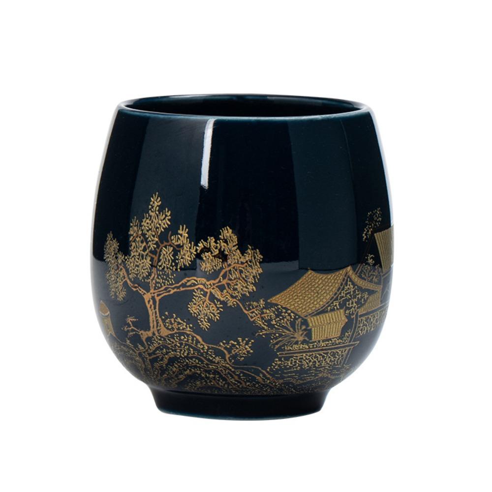 2pcs Retro Simple Master Mug Japanese-style Kung Fu Tea Cup Household Ceramic Teacup Office