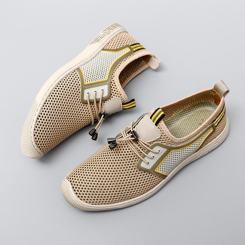 Модные летние сетчатые туфли Slip On, мужские кроссовки, дышащая легкая мужская повседневная обувь, обувь для ходьбы, теннис, мужские кроссовки, мужские кроссовки