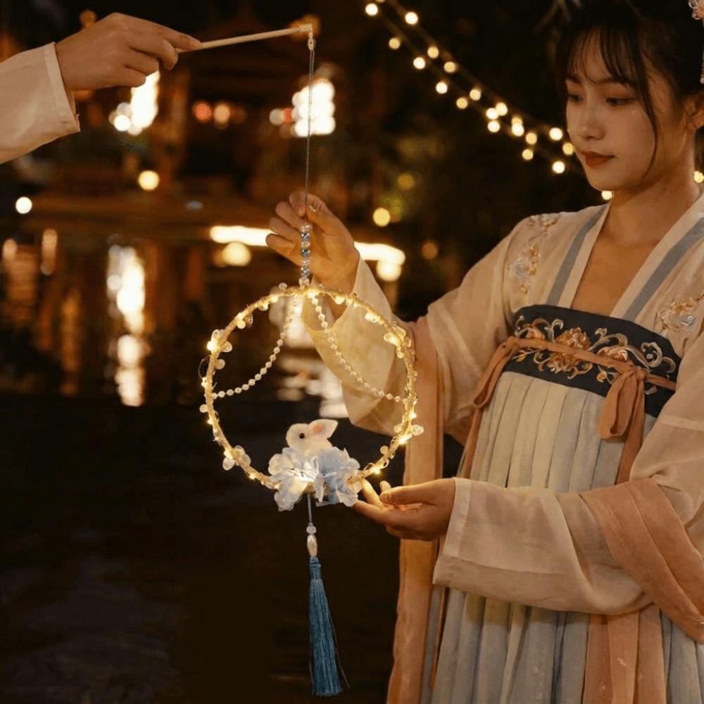 Handmade Children's Rabbit Lantern DIY Material Bag Mid-Autumn Festival Lamp Hanfu Accessories
