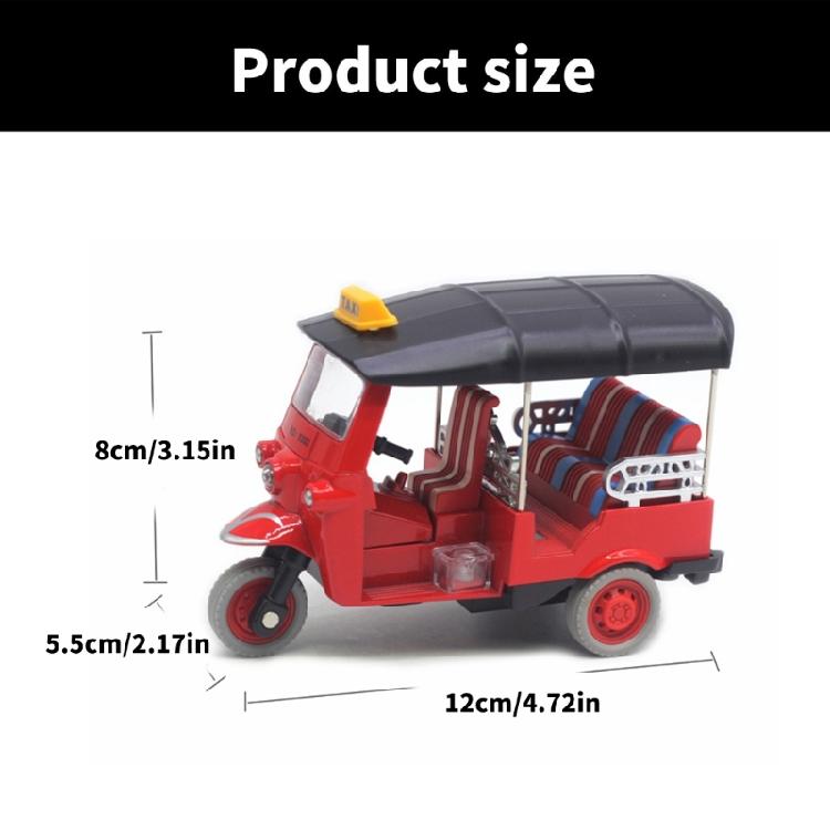 Cute Thai Tricycle Model Toy Alloy Tricycles Vehicle for Kids and Home Decoration with Vibranted Color and Alloy