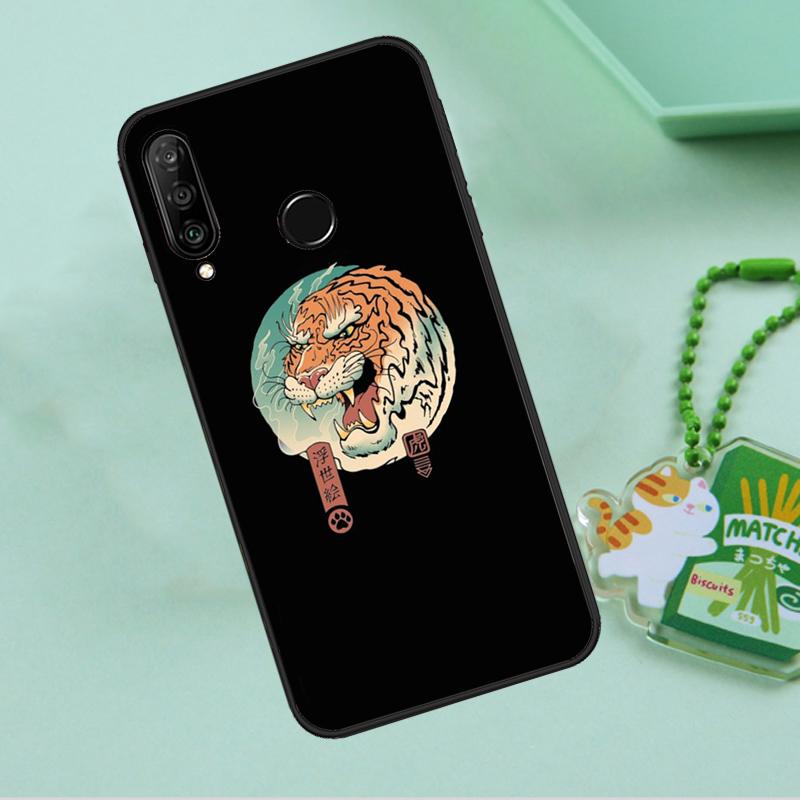 Японское искусство укиё-э Пантера Тигр Для Huawei Nova 10 9 SE 5T 12s 12i 11i Y91 Y90 Y60 Y70 Y72 Y61 P20 P40 P30 Lite P60 Pro Чехол