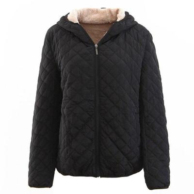 Женская куртка черного цвета 2024 года, новая зимняя женская флисовая хлопковая куртка, утепленная женская куртка, утепленная парка с капюшоном для женщин