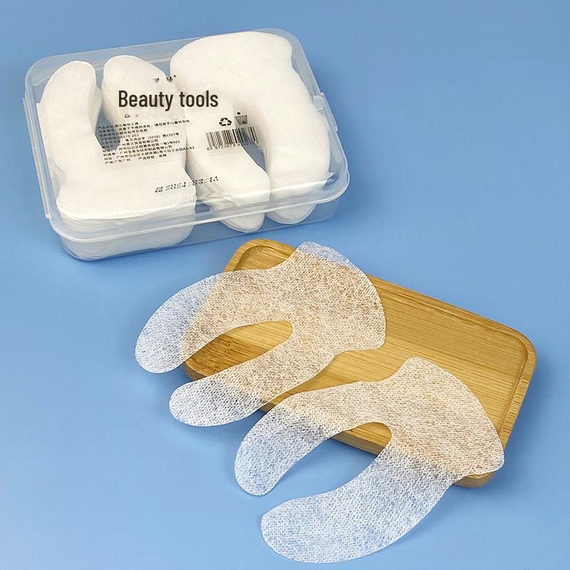 U-образная шелковая маска для глаз с черной орхидеей: Ультратонкие одноразовые наклейки для удаления темных кругов, приятная для кожи косметическая процедура.