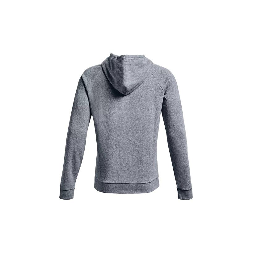 Under Armour Project Rock Rival Lock Up Logo Printed Training Hoodie Мужские толстовки с капюшоном Серый 1366724-035