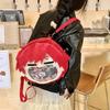 Cartoon Naruto Sasuke Backpack Anime Figure Gaara Itabag High-Capacity Travel Transparent Makeup Storage Bag Doll Toys Gifts