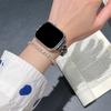 Metal Strap for Apple Watch Ultra 3 2 1 49mm/Series 11 10 46mm/9 8 7 45mm/SE3 SE2 SE 6 5 4 44mm/3 2 1 42mm 42mm Rhinestone Decor Rhombus Watch Band