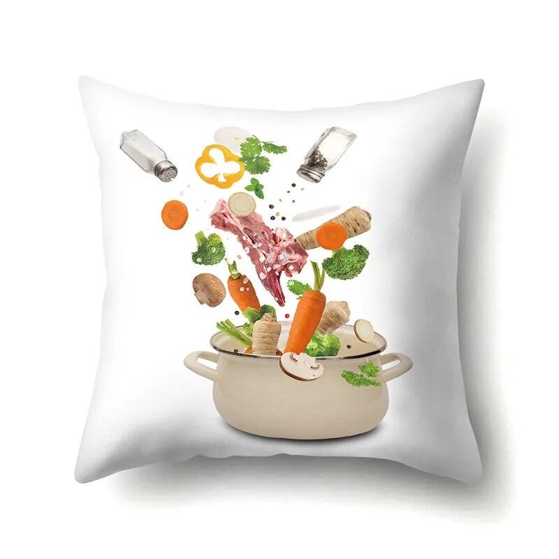 Наволочка для приготовления пищи, мультяшный узор, поясничная подушка, диванная подушка