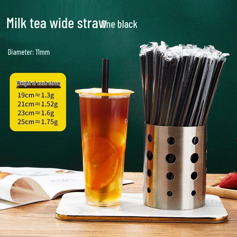 ZISIZ Colored Thick Plastic Bubble Tea Straws