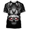 Мужские футболки с 3D принтом Reaper Skull Angel And Demon, летняя мода, рубашки с короткими рукавами в стиле Харадзюку, топы унисекс, футболки