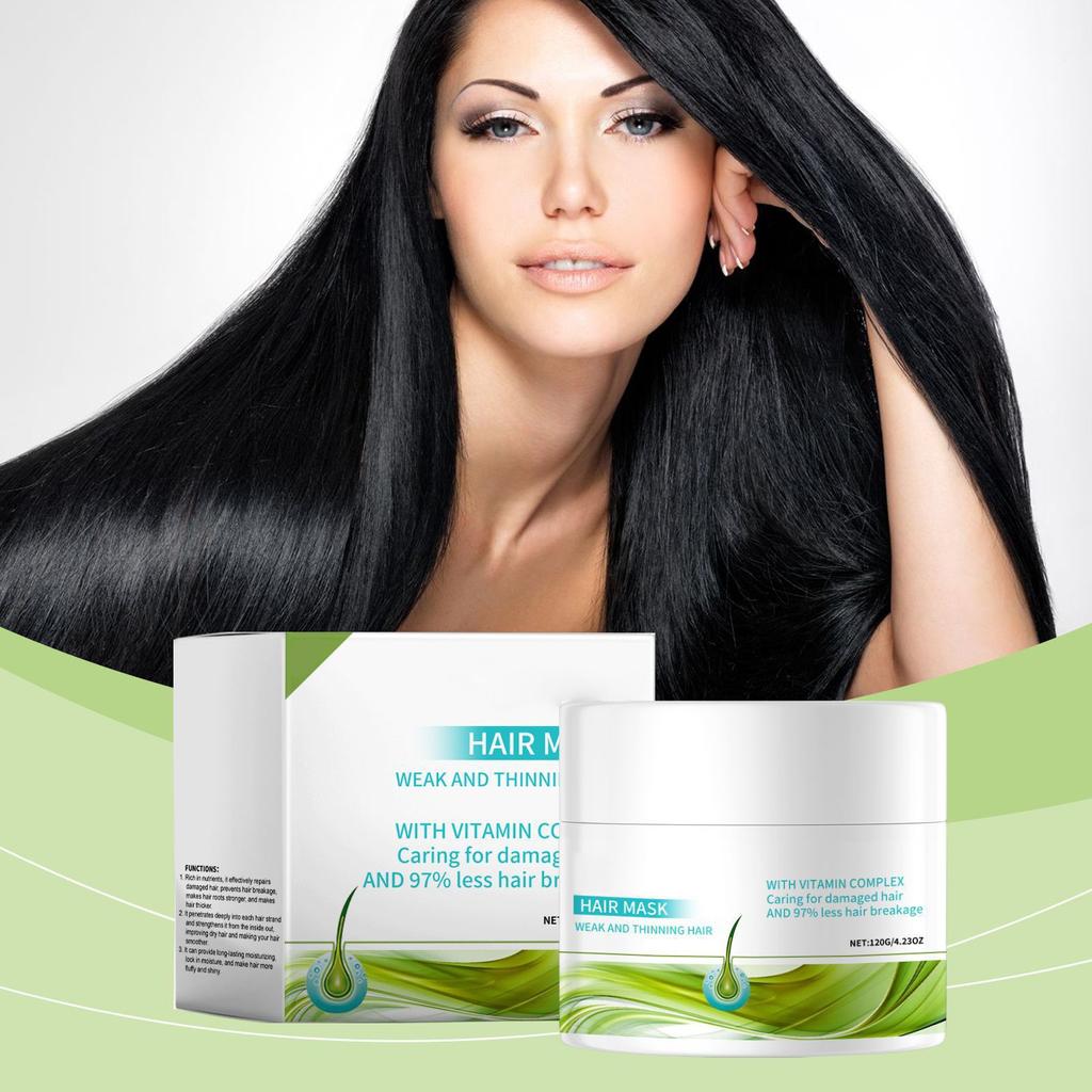 Питательная коллагеновая маска для волос Увлажняющая и блестящая маска для волос Касторовое масло уменьшает секущиеся кончики и питает кожу головы