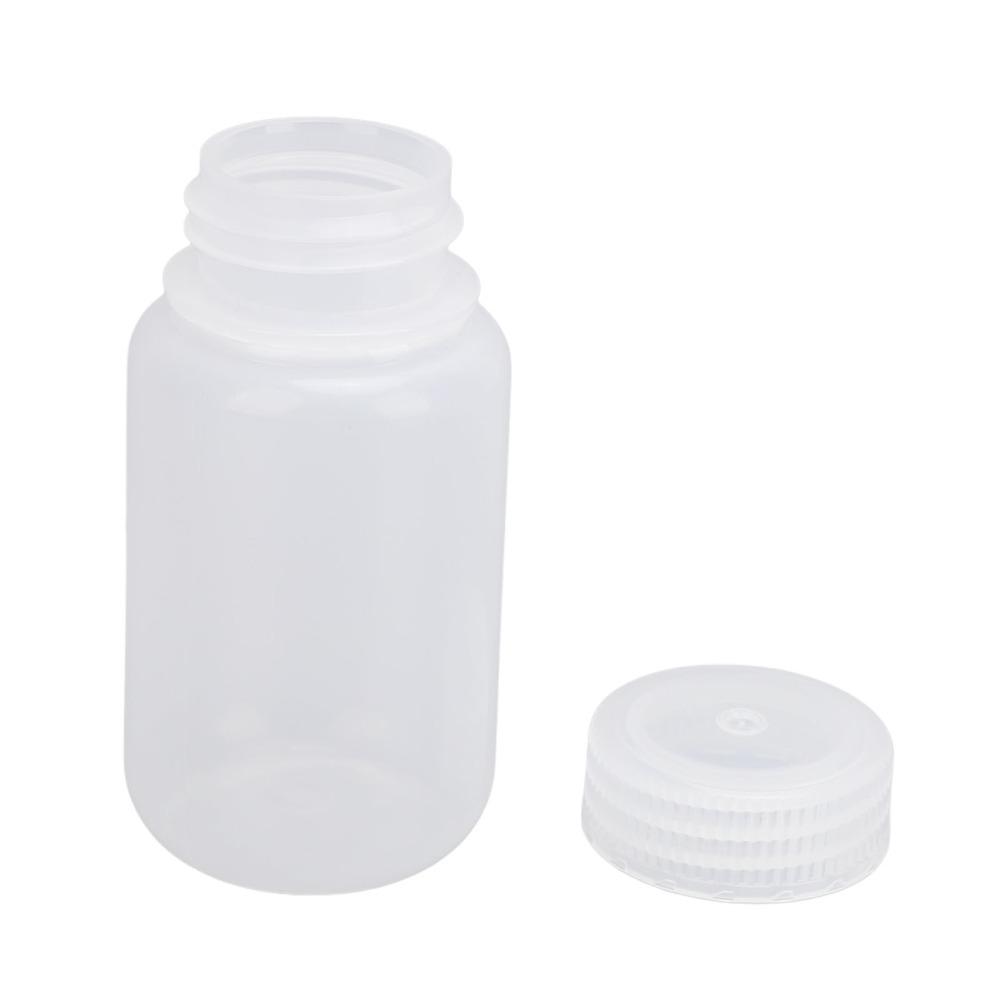 10Pcs PP Wide Mouth Round Bottle Semi Transparent Subpackaging Bottle Chemical Sample Storage
