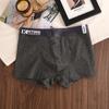 Men's Solid Color Cotton Boxer Shorts - Sporty, Comfortable, Breathable Mid-Rise.