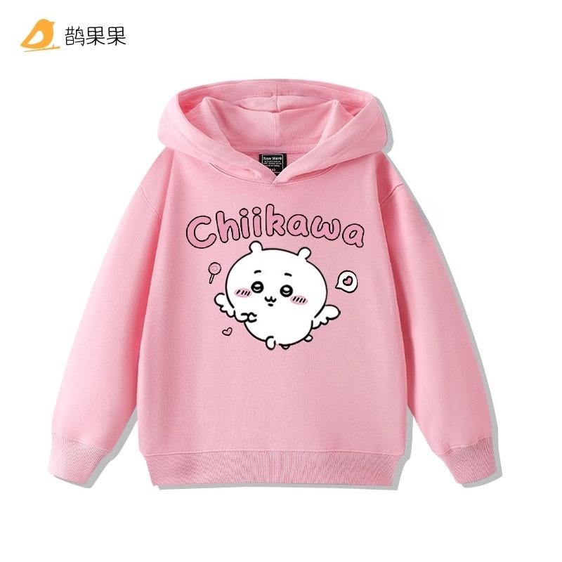 Мультяшный милый принт Чиикава, модная теплая детская толстовка с капюшоном, на осень и зиму, повседневная универсальная худи для мальчиков и девочек