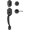 Front Door Lock and Handle Set, Front Door Pull Handle with Key, Deadbolt Lock and Handleset for Bedroom Bathroom Interior Door