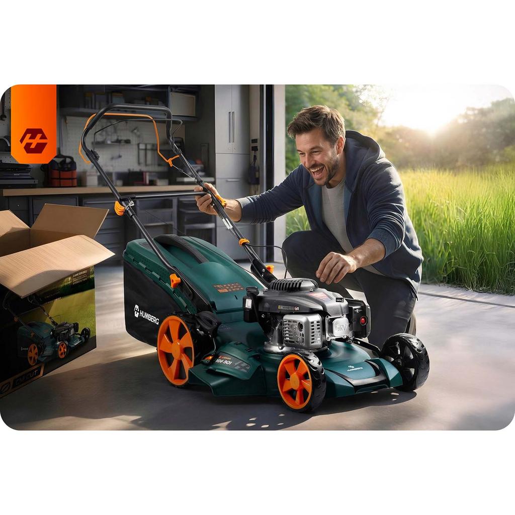 Petrol Lawn Mower with Drive 51 70 Loncin 196cc + Humberg Hm-601 Oil
