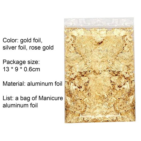 Гвозди Алюминиевая Фольга Дробленая DIY Сколотые Металлические Фольгированные Хлопья Для Салона