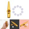 Metal Kazoos Exquisite Mouth Kazoos With 10 Flute Diaphragms Good Companion for Guitar Piano Keyboard Ukulele Violin