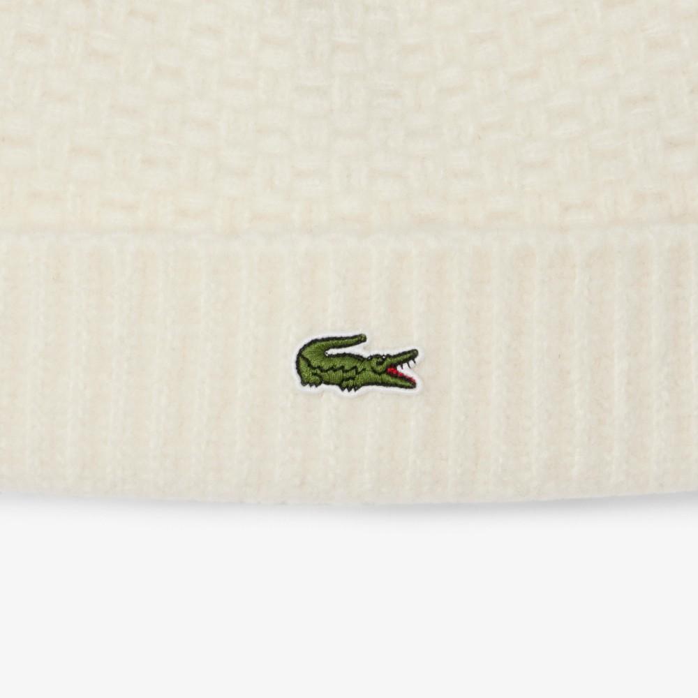 [lacoste] Men's Iconic Knit Wool Beanie RB8203-55NXFJ