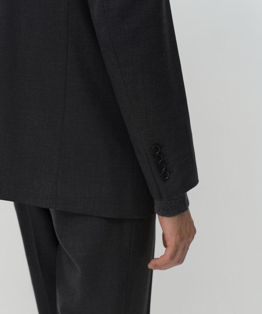 MUSINSA STANDARD [Plus] Relaxed Basic Wool Blazer [Charcoal Grey]