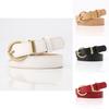 Womens Simple Pu Leather Belt With Alloy Buckle For Fashionable Office And Casual Looks