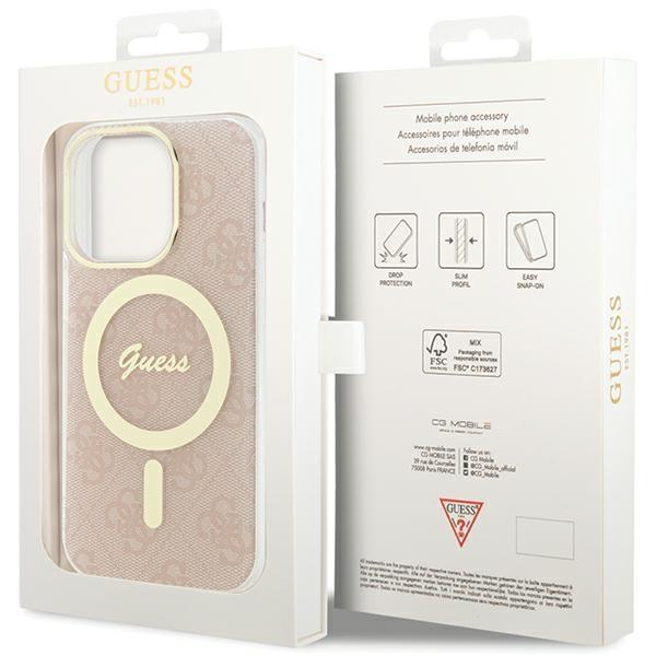 Guess Guhmp15Lh4Stp Iphone 15 Pro 6.1Rózowy/Pink Hardcase Iml 4G Magsafe