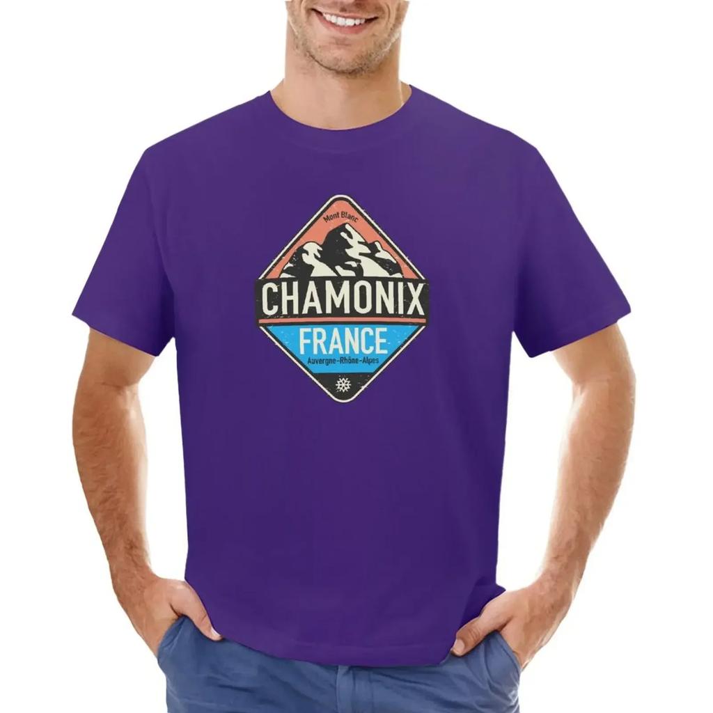 Chamonix, France T-shirt plus sizes customs design your own Blouse black t-shirts for men