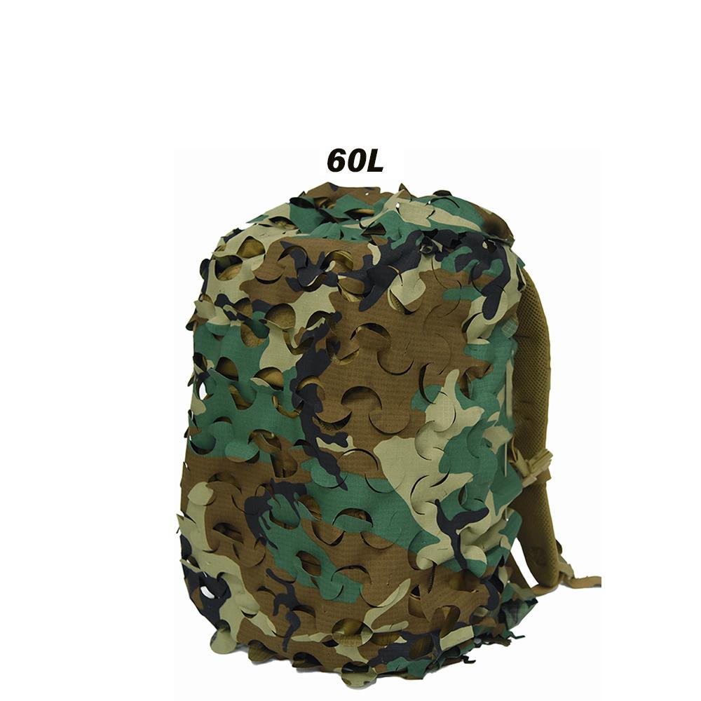 3D камуфляжный сетчатый чехол для рюкзака 60L 80L, камуфляжный чехол для охотничьего рюкзака с лазерной резкой, пейнтбольный десантник, охотничьи аксессуары