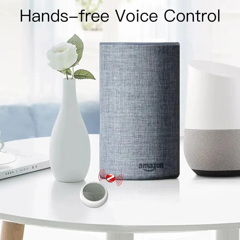 Умный термометр ZigBee – Датчик температуры и влажности в помещении с ЖК-дисплеем, управлением через приложение и голосом (Алекса/Google Home)