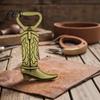 Western Style Party Giveaways Cowboy Boot Bottle Opener, Durable Zinc Alloy Theme Openers with Ranch Event Decorations Thank You Card, Unique