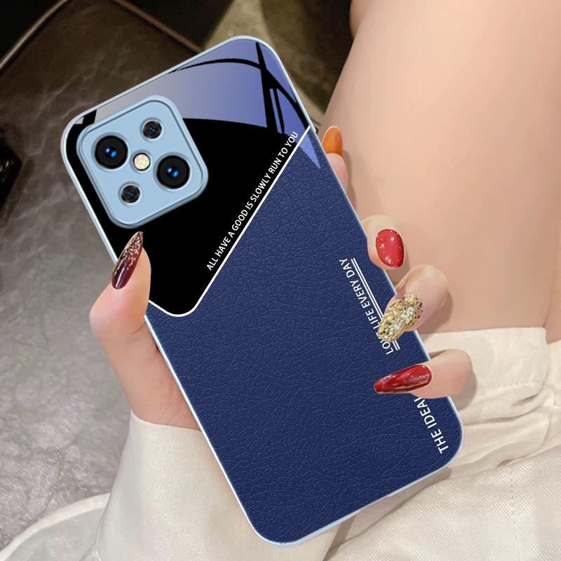 Кожаный элемент в сетку для Oppo Find X5 X8 Pro X3 Lite A72 58 73 54S F11 79 Reno 6 4Z 5G Nord N200 Закаленное стекло Чехол для телефона