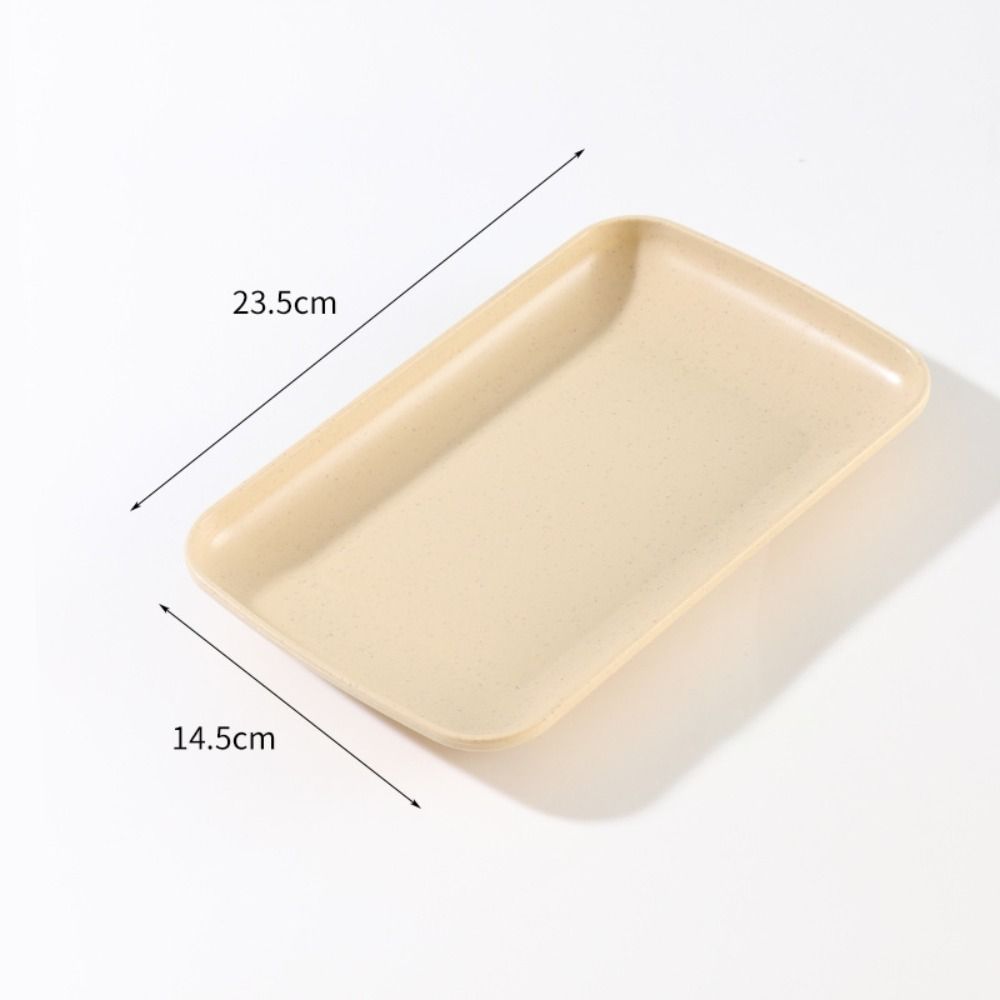 Прочный пластиковый поднос для закусок из пшеничной соломы, квадратный поднос, новые столовые приборы для еды