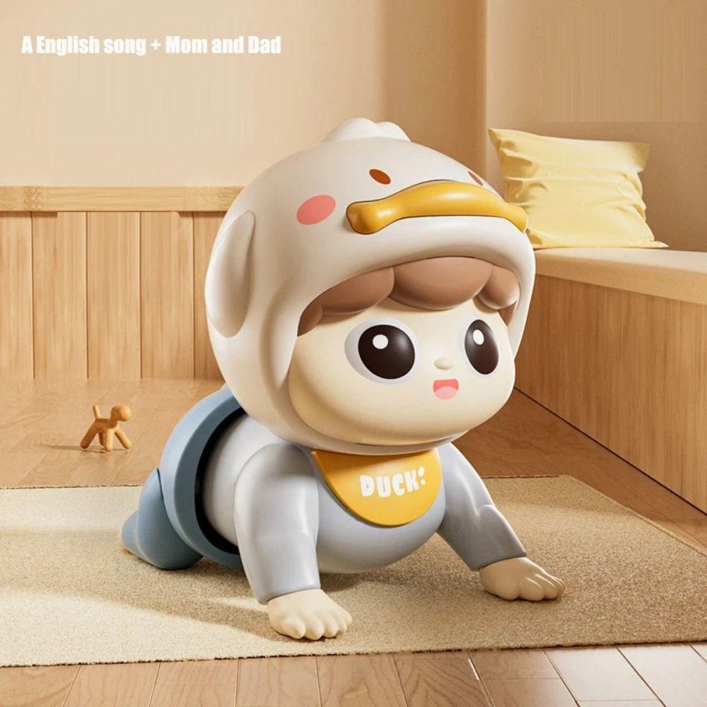With Sound Learning Crawling Doll Big Eyes Electric Walking Duck Baby