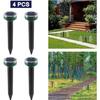 4PCS Solar Mole Repellents Ultrasonic Repellent for Outdoor Without Moles, Without Vole Poison