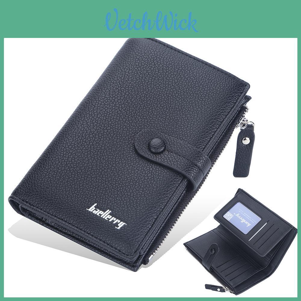 Womens Midlength Wallet With Waterproof Pu Material And Zipper Closure For Everyday Carry