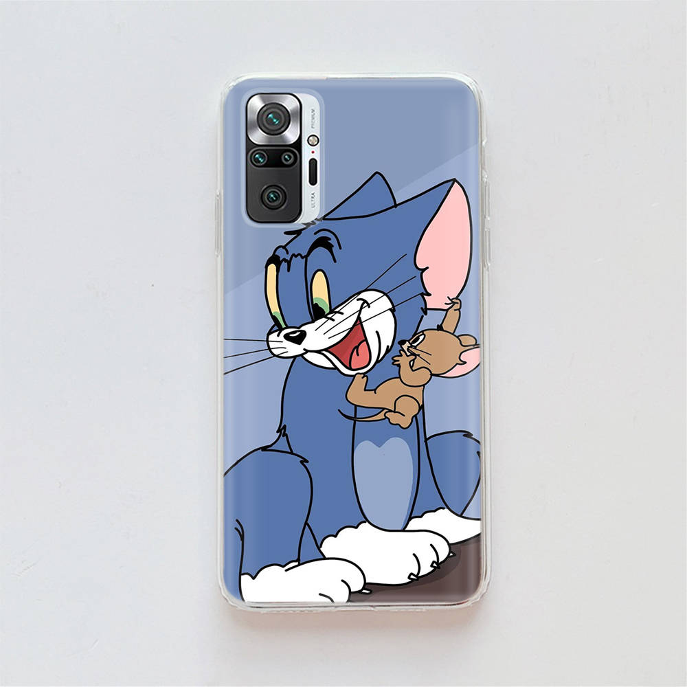 Прозрачный чехол для Samsung A04 A14 A23 A34 A54 M23 M33 M52 M53 Realme Narzo 50 50I 50a Prime C35 C55 C30S 10 9 Pro T-92 Tom Jerry Cat