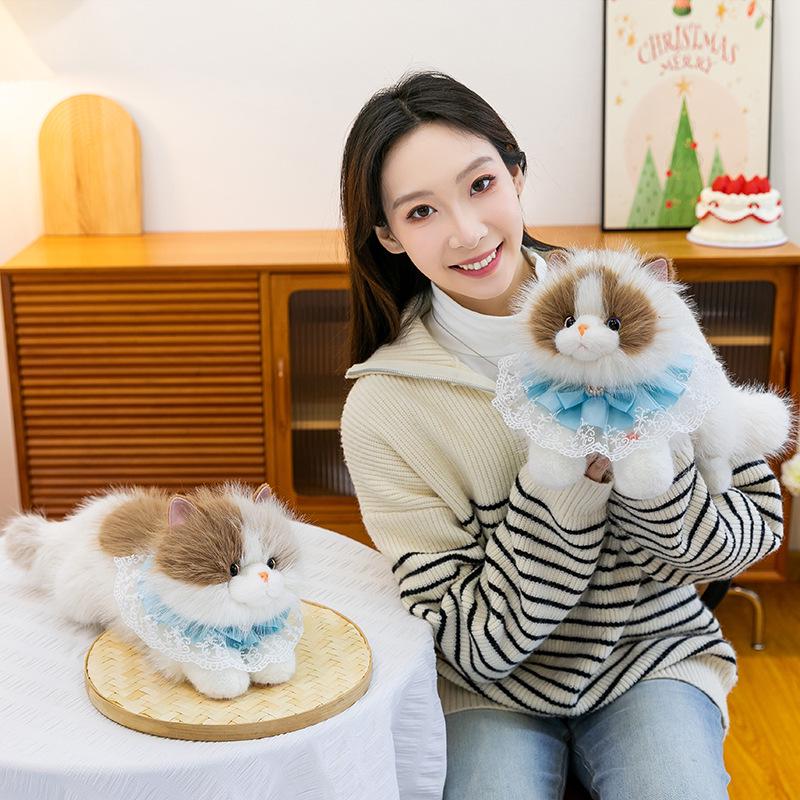 Мяукающая Плюшевая Кукла-Кошка - Милая Фигурка Котенка Игрушка для Девочек