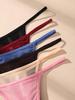 6 шт./компл. Сексуальные стринги с низкой посадкой Женские трусики-бикини Т-образные трусики S-XXL Женские стринги Женское нижнее белье