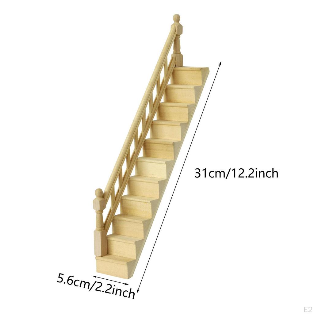 1:12 Scale Miniature Stairs Dollhouse Accessories Doll House Furnishings Mini Step Model DIY for