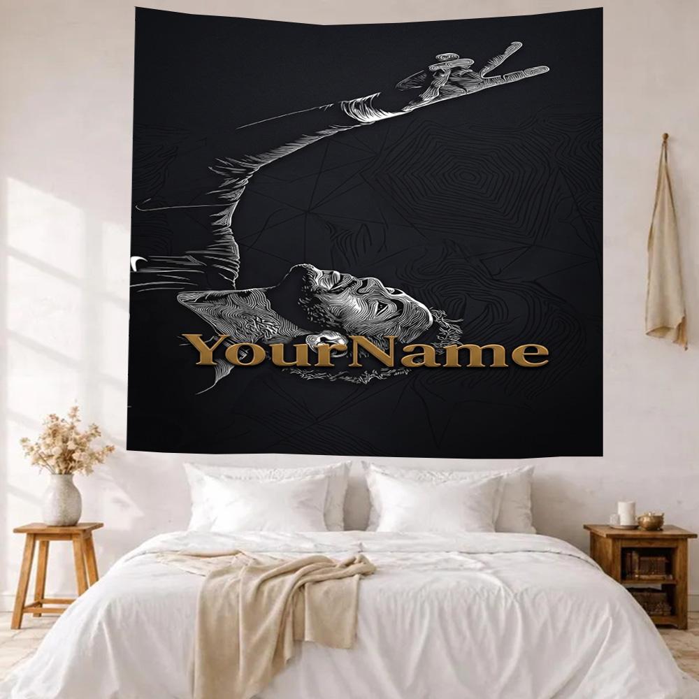 Messi Custom Your Name Wall Decor Tapestry Art For Pet Memorial Birthdaywedding Party Backdrop Family Gift
