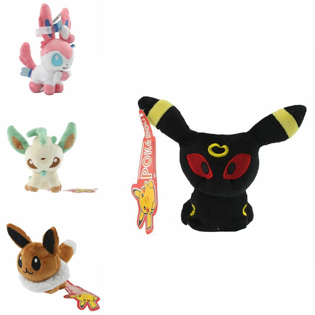 Huggable Mini 5'' Pokemon Plush Toy Doll Collection With Sweet Eevee Leafeon And More