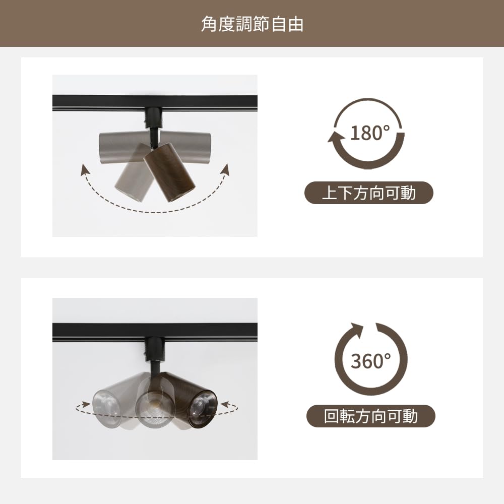 Spotlight for Duct Rails, Built-in LED Bulb, 100W, Integrated LED, Light, for Lighting Rails, Warm White and Daylight White, Stylish Spot Lighting