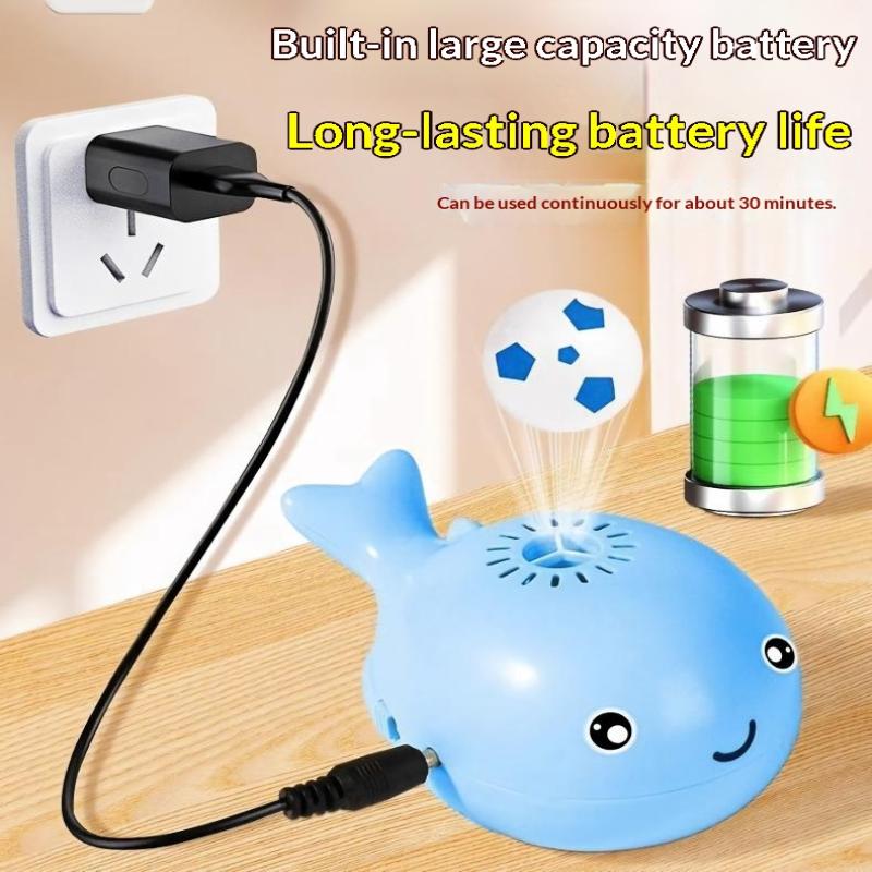Floating Whale Water Toy Electric Blowing Levitating Suspension Ball Non-Toxic for Kids Bathtub Outdoor Pool Play