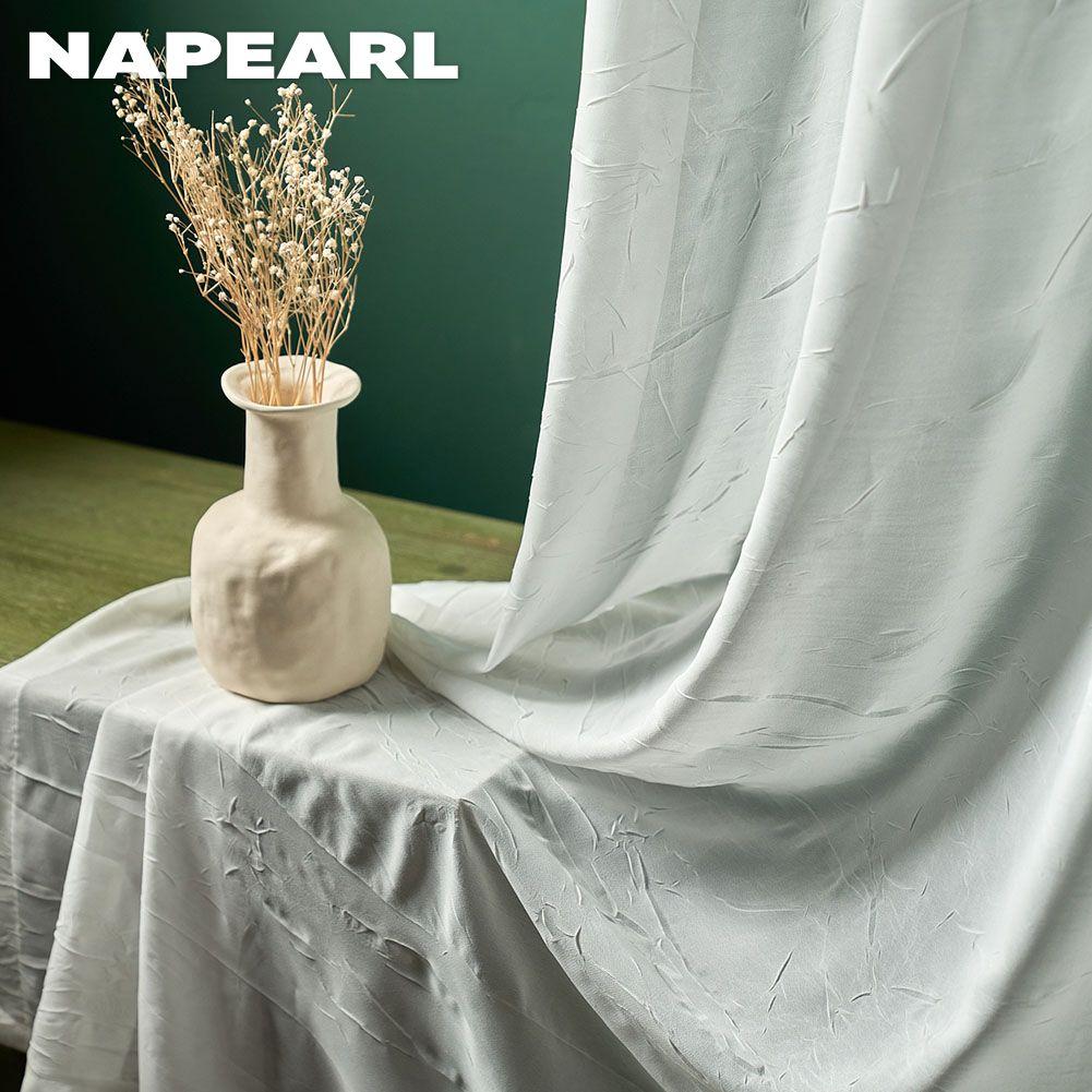 1 шт. NAPEARL, современная белая ткань, улучшенная устойчивая к царапинам тюль, прозрачная занавеска для окна, занавеска для гостиной, домашний декор