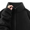 High-end Polar Fleece Jacket Casual Thickened Double-sided Fleece Men and Women Stand-up Collar Handsome All-match Plus Size Jacket