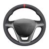 Черная искусственная кожаная противоскользящая оплетка рулевого колеса автомобиля для Lancia Delta 2008-2015 Ypsilon 2011-2024 Chrysler Delta 2011-2014