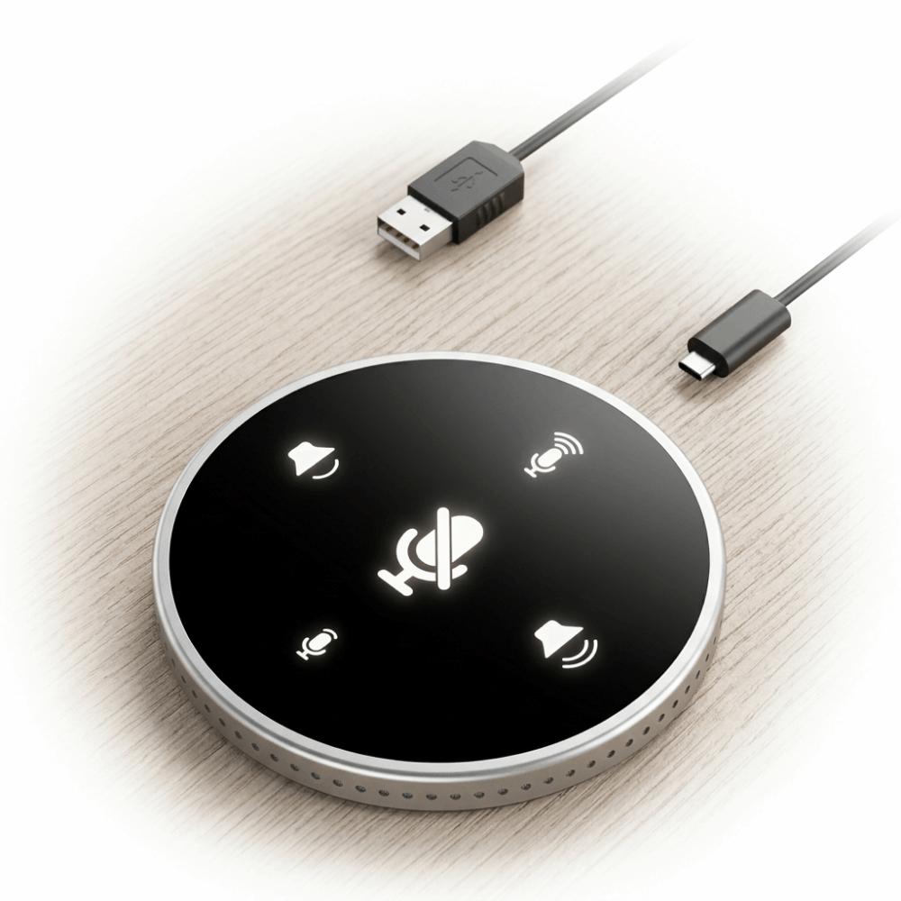 360° Voice Pickup USB Conference Microphone PVC Conference Speaker Speakerphone  Video Conference