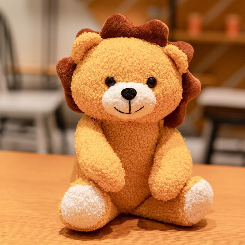 Милая обезьяна кролик медведь лев плюшевая подушка сидящая мягкая игрушка кукла подарки для мальчиков девочек