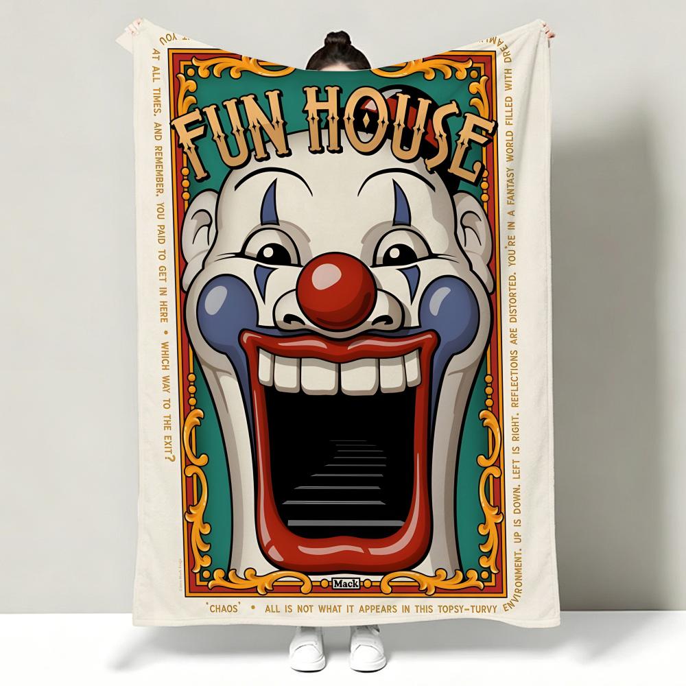 Movie I-It Chapter One Throw Soft Warm Flannel Throw Blanket, Multi-use for Sofa Bed Office Nap